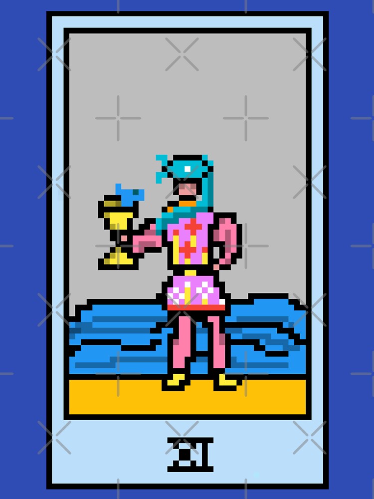 Wait Is This Pixel Art Tarot? Blue Minor Arcana 'Page Cups' ( Stickers Other Accessories) T-Shirts, Hoodie, Sweatshirt