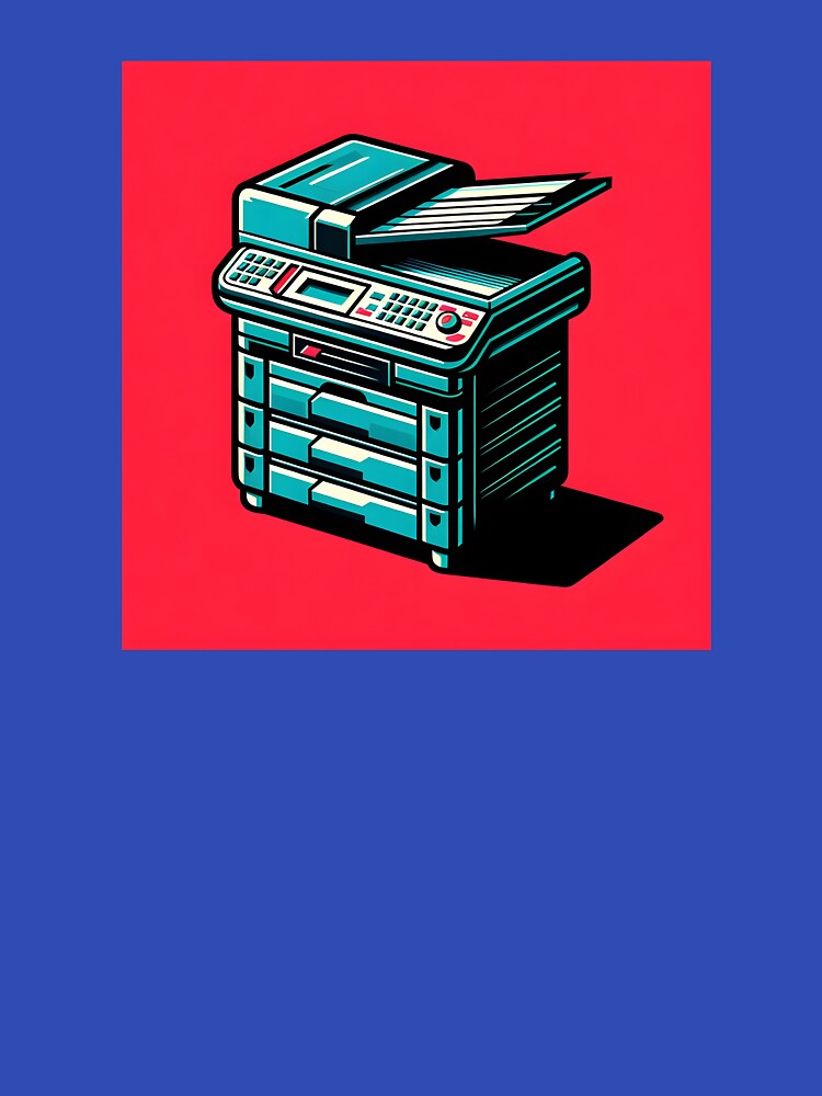 Office photocopier retro minimalist design illustration. by Inkstorm-London