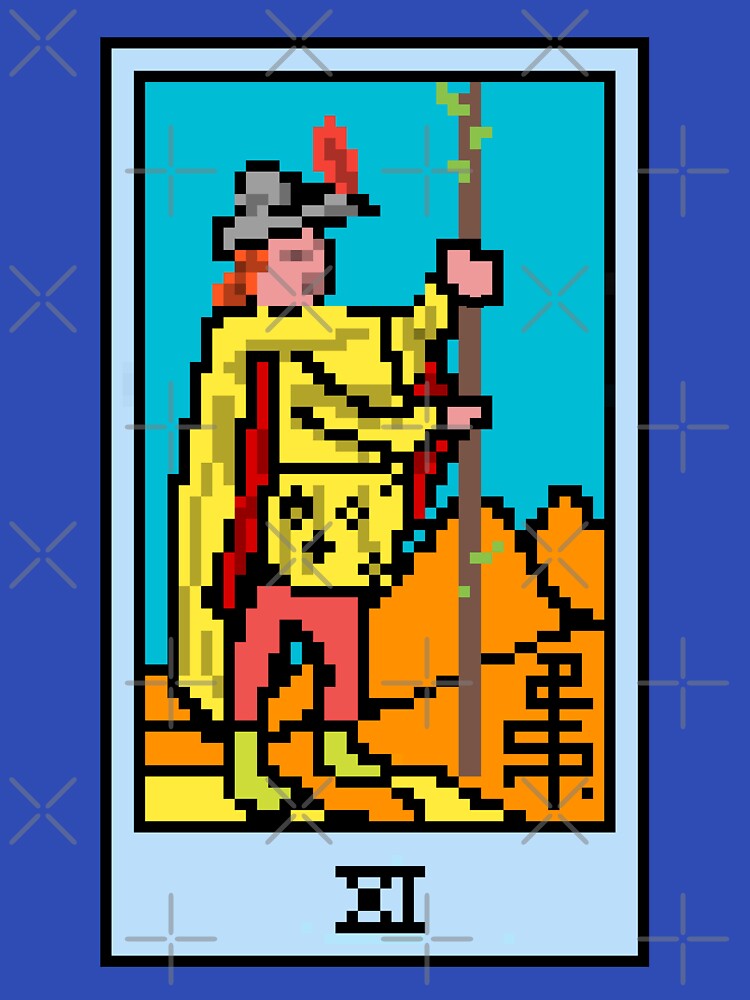 Wait Is This Pixel Art Tarot? Blue Minor Arcana 'Page Wands' ( Stickers Other Accessories) T-Shirts, Hoodie, Sweatshirt