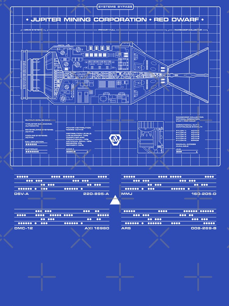 Red Dwarf Ship Blueprint Schematic by Darmoks-Geeks