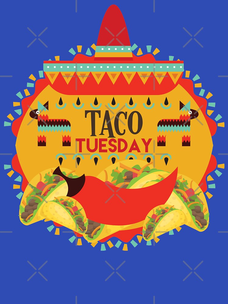 Taco Tuesday - Festive Mexican Hispanic Latin American Cuisine Graphic by sableandshadow T-Shirts, Hoodie,... (Image 3)