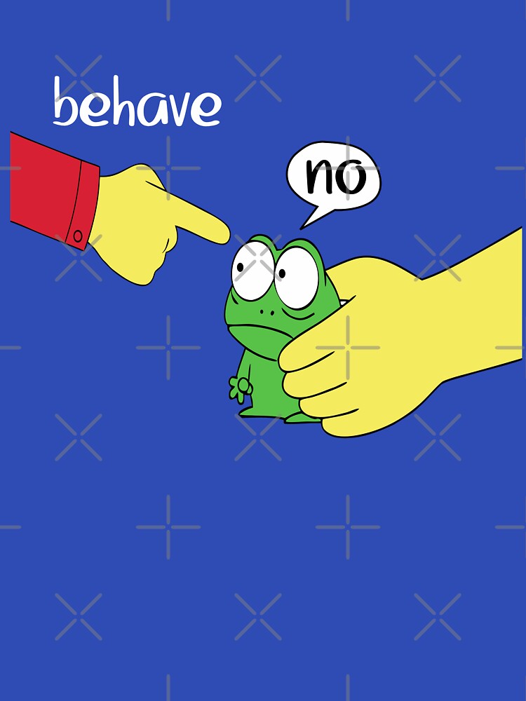 Dishonest Frog Funny Frog Meme Behave No Cartoon Design by Colorfulman T-Shirts, Hoodie, Sweatshirt (Image 3)