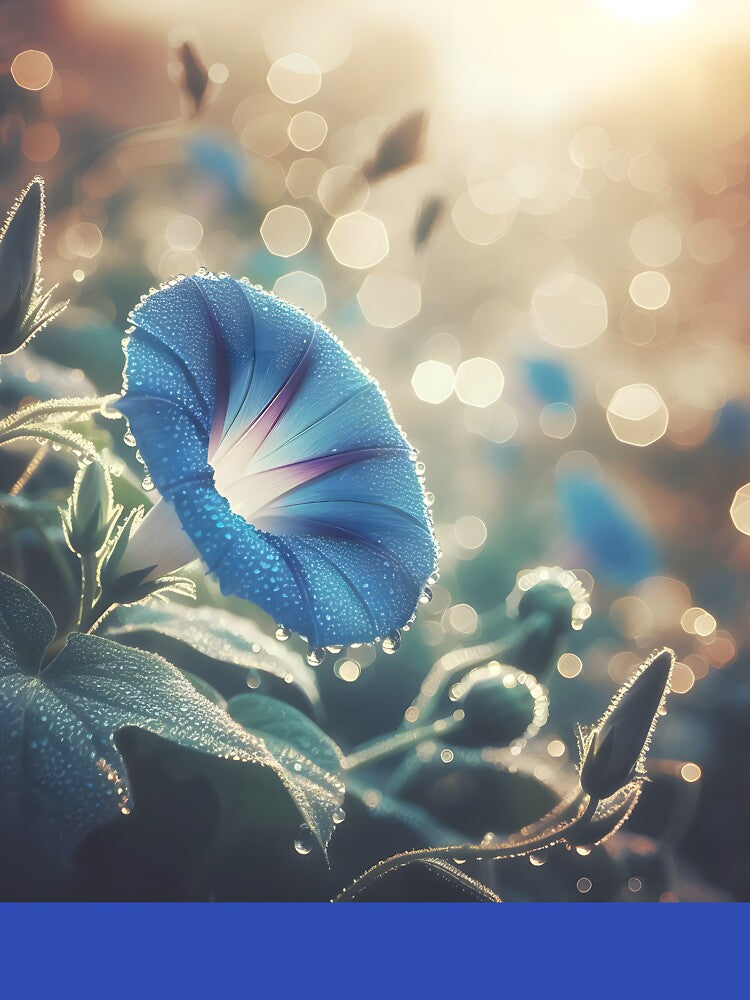 Blue flower with dew drops by WalterGomes T-Shirts, Hoodie, Sweatshirt | BlankRebels.com (Image 3)