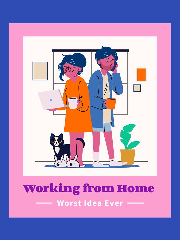 working from home by FLUMPYFINGERS T-Shirts, Hoodie, Sweatshirt | BlankRebels.com (Image 3)