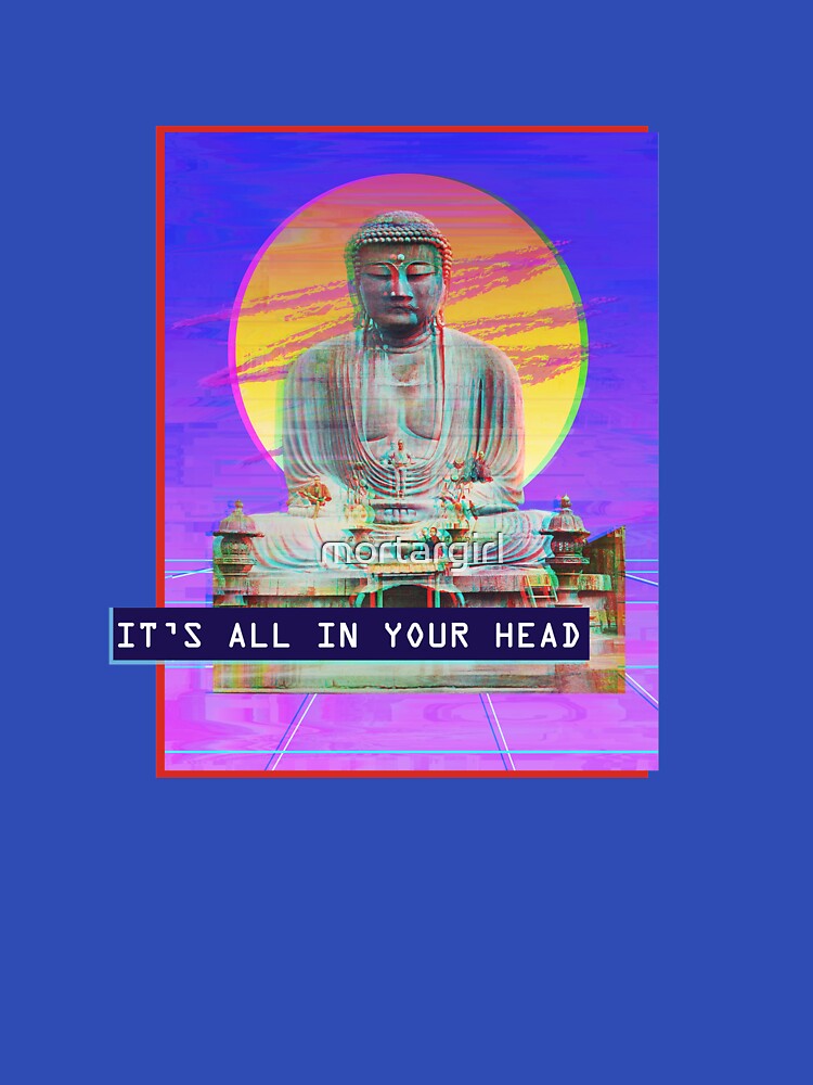 Vaporwave Aesthetic Glitch Buddha by mortargirl T-Shirts, Hoodie, Sweatshirt | BlankRebels.com (Image 3)