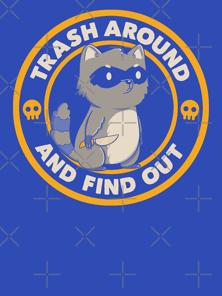 Trash Around Raccoon Blue by Tobe Fonseca by Tobe Fonseca® T-Shirts, Hoodie, Sweatshirt | BlankRebels.com (Image 3)