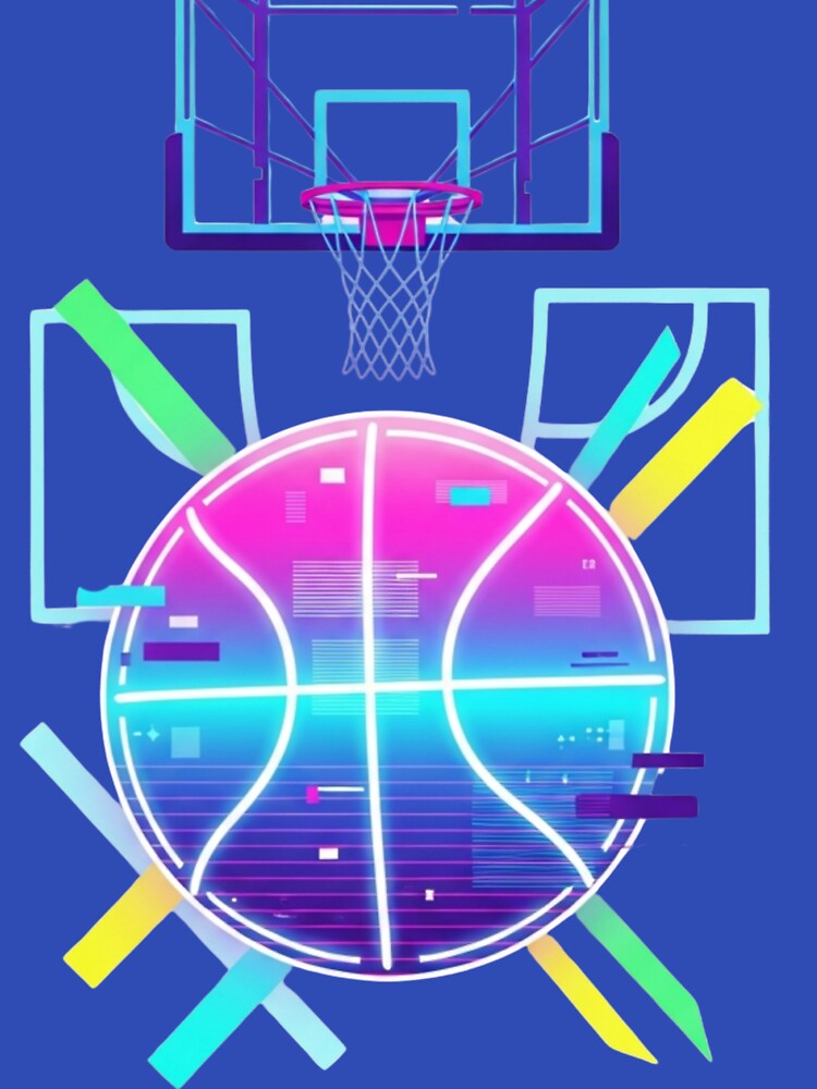 Neon Basketball Cyberpunk – Futuristic Glitch Sports Gamer Design by Dzblack T-Shirts, Hoodie, Sweatshirt (Image 3)