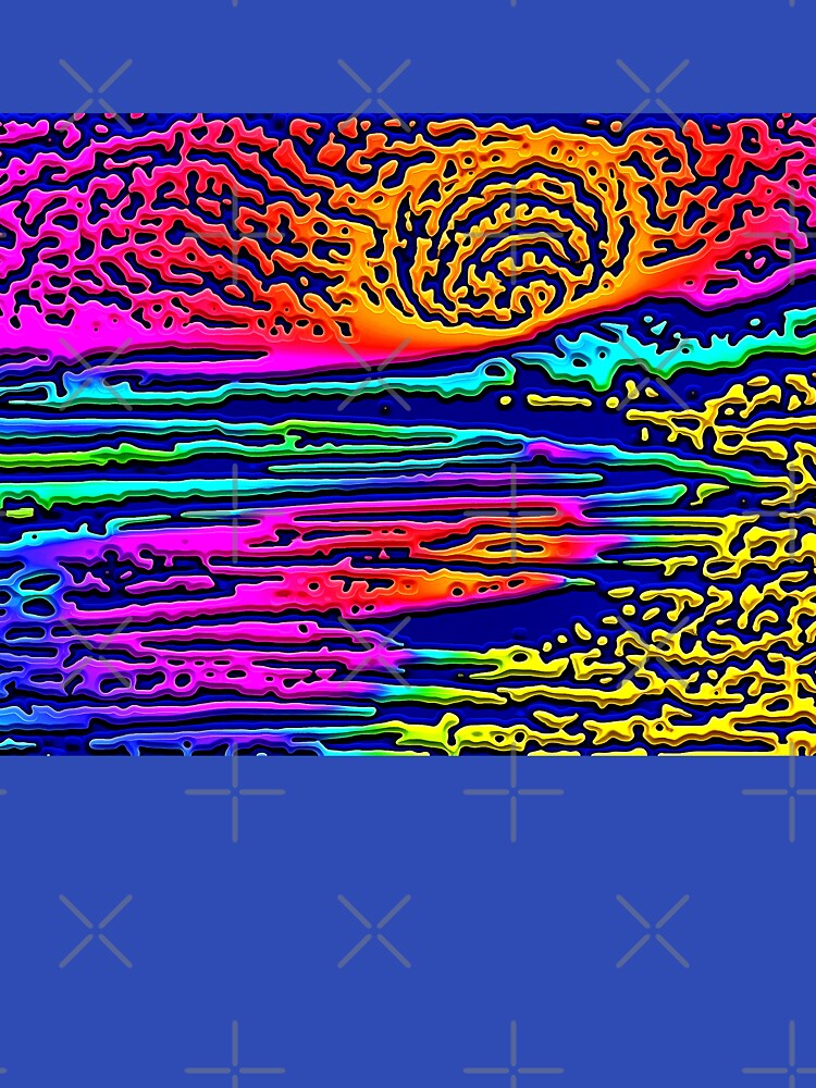 Crazy California Sunset Semi-Abstract Artwork by SeaChangeDesign T-Shirts, Hoodie, Sweatshirt | BlankRebels.com (Image 3)