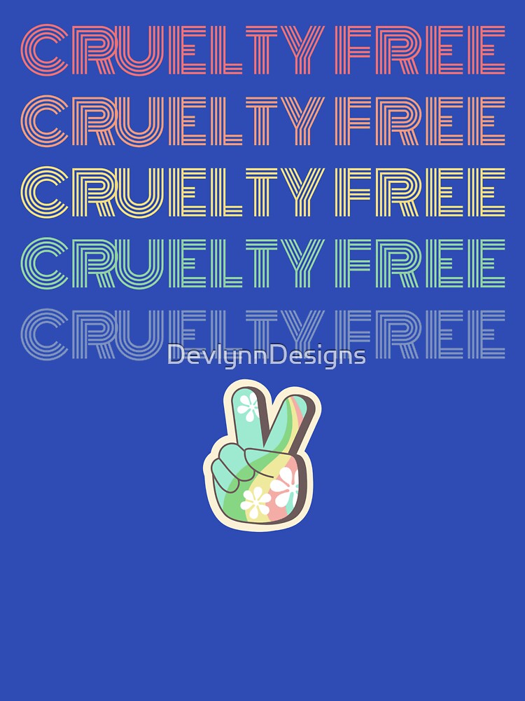 Cruelty Free |  Peace Hippie Vibes | Fun Vegan by DevlynnDesigns T-Shirts, Hoodie, Sweatshirt | BlankRebels.com (Image 3)