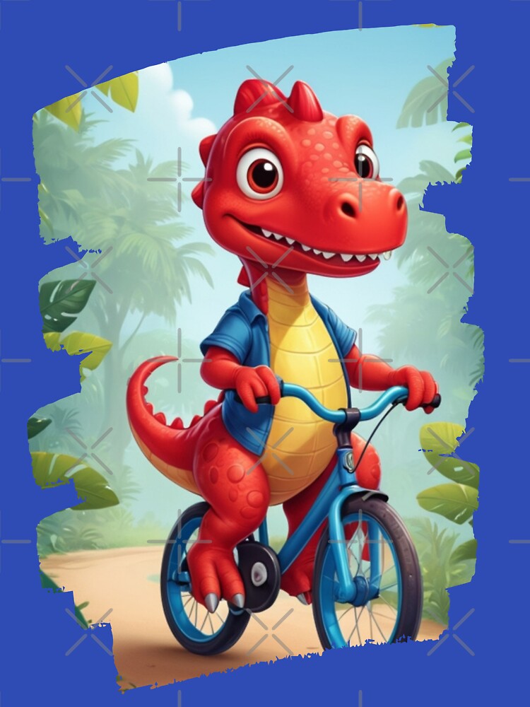 red dinosaur riding a bicycle by KIDS-PRINTS T-Shirts, Hoodie, Sweatshirt | BlankRebels.com (Image 3)