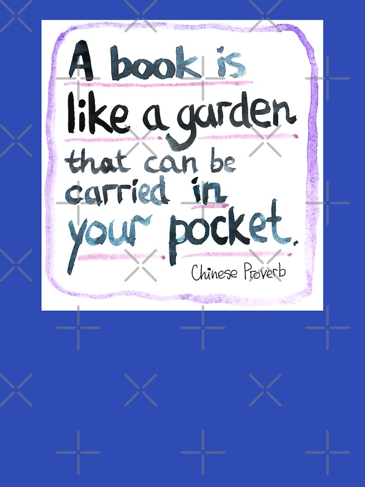 Book proverb watercolor lettering | Book quote watercolor lettering by lausn T-Shirts, Hoodie, Sweatshirt (Image 3)