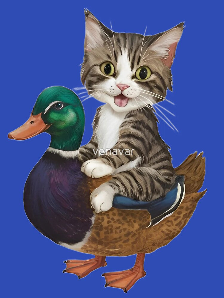 Funny Cat Riding Duck Funny Cat Funny Duck T-Shirts, Hoodie, Sweatshirt