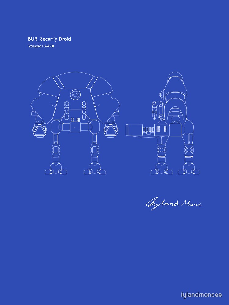 Security Droid V AA 01 Blueprint Prints & T-Shirts, Hoodie, Sweatshirt