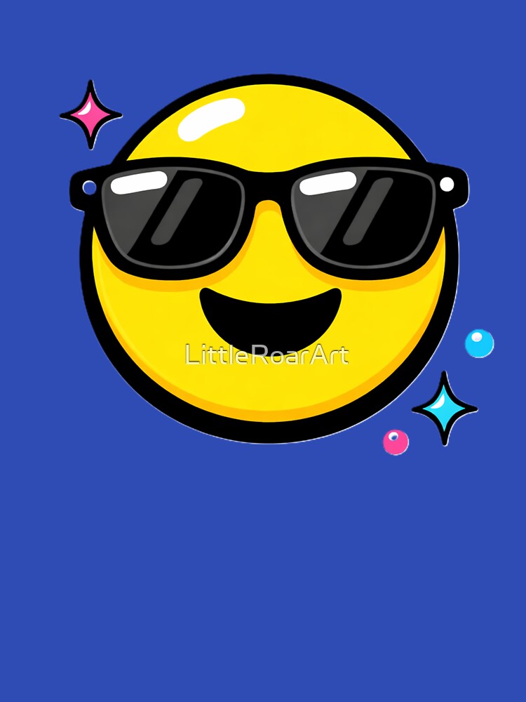 Happy Cool Smiley Y2K Aesthetic by LittleRoarArt T-Shirts, Hoodie, Sweatshirt | BlankRebels.com (Image 3)