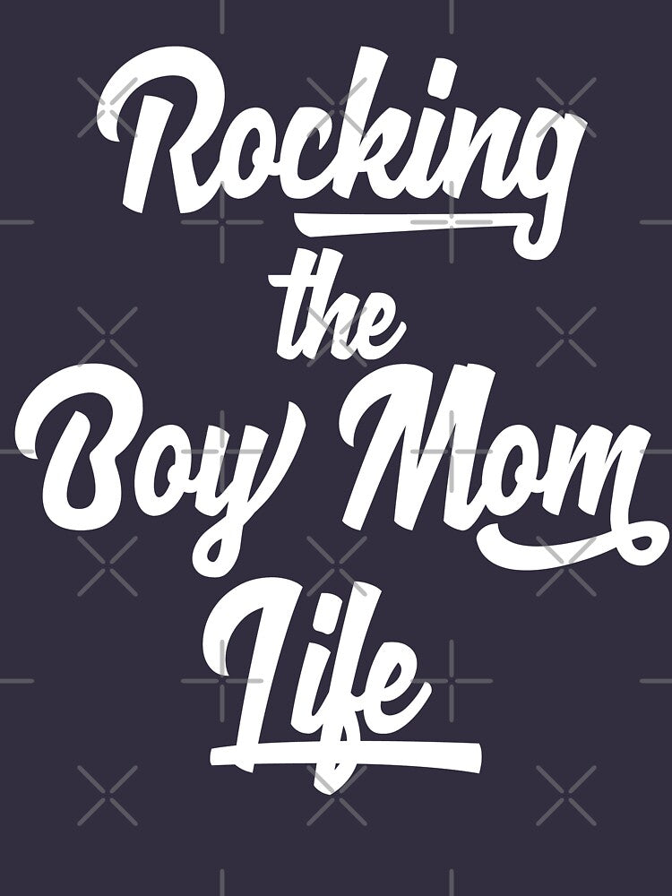 Rocking The Boy Mom Life T-Shirt | Cute Mom Shirt for a Mom of Wild Boys by Teemaniac Hoodie, Sweatshirt (Image 2)