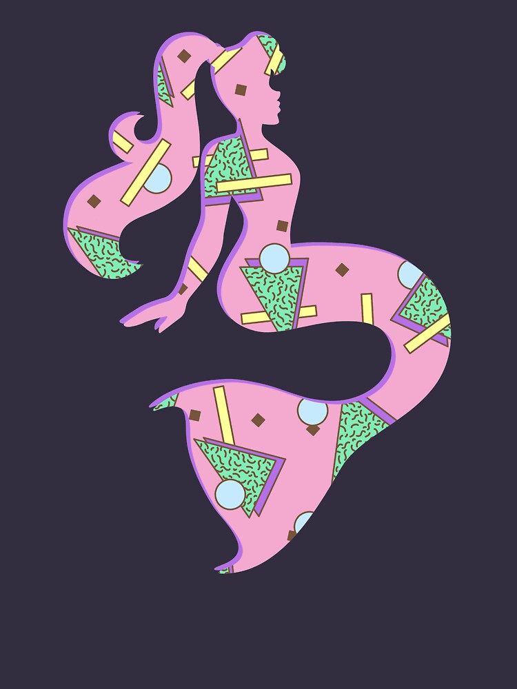Rad 90s Pattern Mermaid by Tiny Siren Animation T-Shirts, Hoodie, Sweatshirt | BlankRebels.com (Image 3)