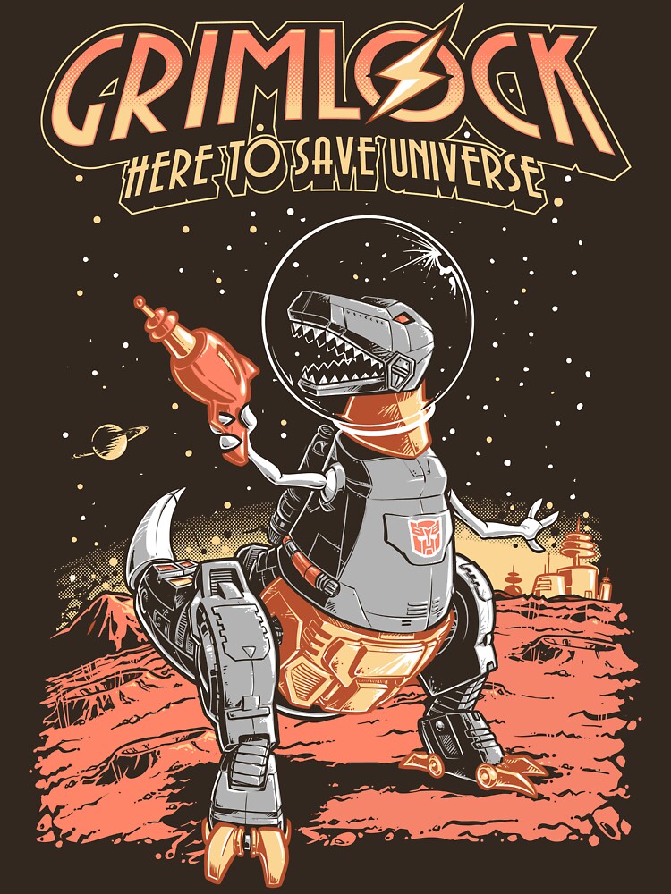 Space Pulp Robot Dinosaur Hero by Obvian T-Shirts, Hoodie, Sweatshirt | BlankRebels.com (Image 3)