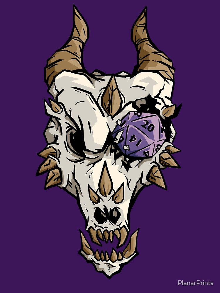 Critical Hit! Dragon Skull Edition by PlanarPrints T-Shirts, Hoodie, Sweatshirt | BlankRebels.com (Image 3)