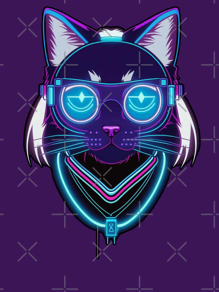 Cyberpunk cat - Cult leader | "Cybercat Chronicles" collection by RESToRAPTOR