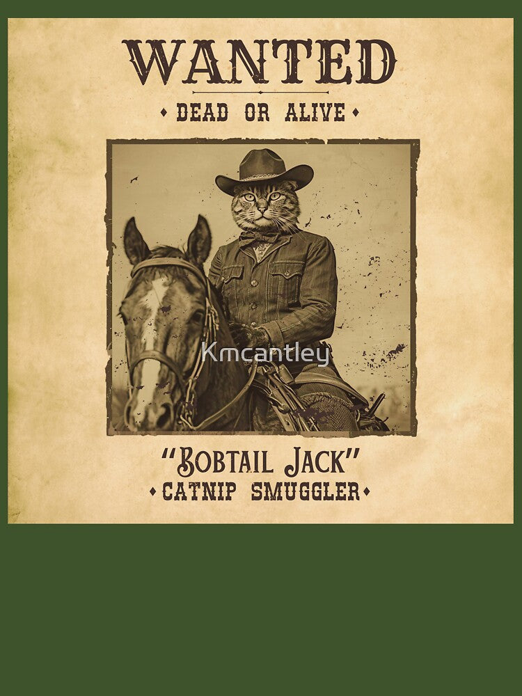 Wanted Dead or Alive Poster Cat Cowboy – Funny Vintage Western Cat Art by Kmcantley T-Shirts, Hoodie, Sweatshirt (Image 3)