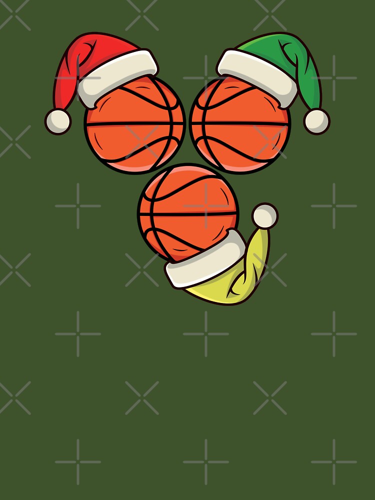 Funny christmas basketball holiday with xmas hat by Donutlovers T-Shirts, Hoodie, Sweatshirt | BlankRebels.com (Image 3)