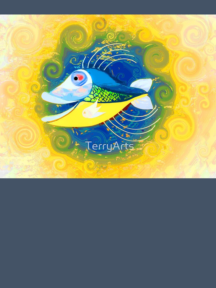 Boho Fish Bohemian Décor or Art Colorful Hippie Vibes 1 of 2 by Beachy