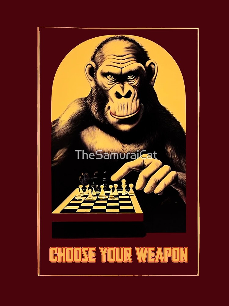 Monkey Chess Player by TheSamuraiCat T-Shirts, Hoodie, Sweatshirt | BlankRebels.com (Image 3)