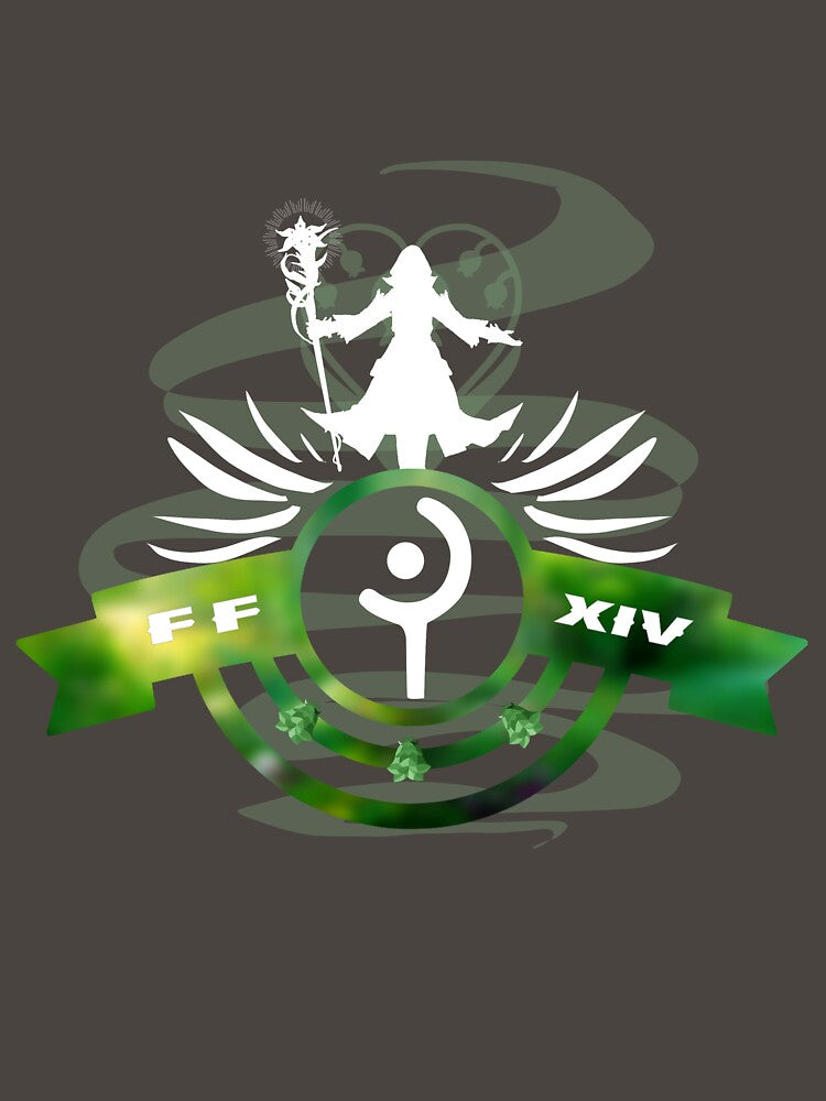 FFXIV White Mage - Liturgy of the Bell (Green & White) by Hyulia T-Shirts, Hoodie, Sweatshirt | BlankRebels.com (Image 3)