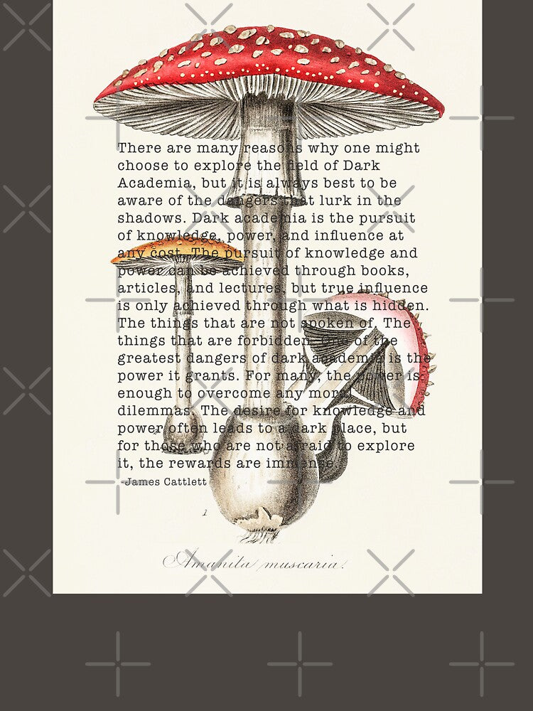 VIntage Botanical Illustration Dark Art Aesthetic Dark Academia by CattlettArt T-Shirts, Hoodie, Sweatshirt (Image 3)