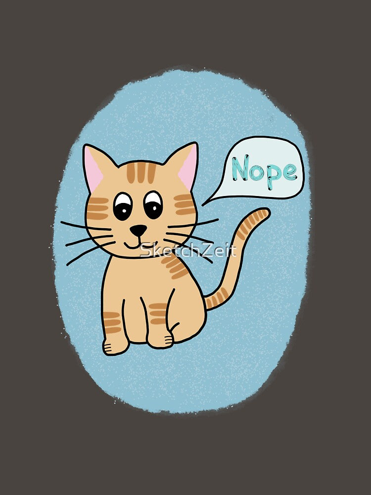 Nope cat by SketchZeit T-Shirts, Hoodie, Sweatshirt | BlankRebels.com (Image 3)