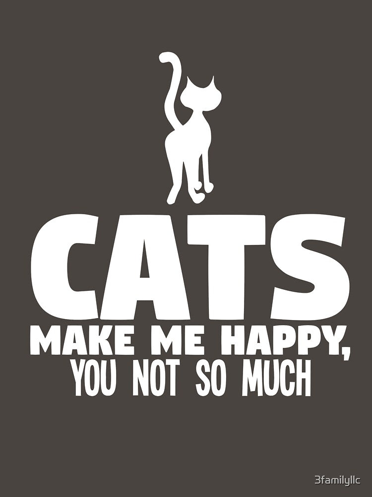 Cats Make Me Happy T Shirt by 3familyllc Hoodie, Sweatshirt | BlankRebels.com (Image 3)