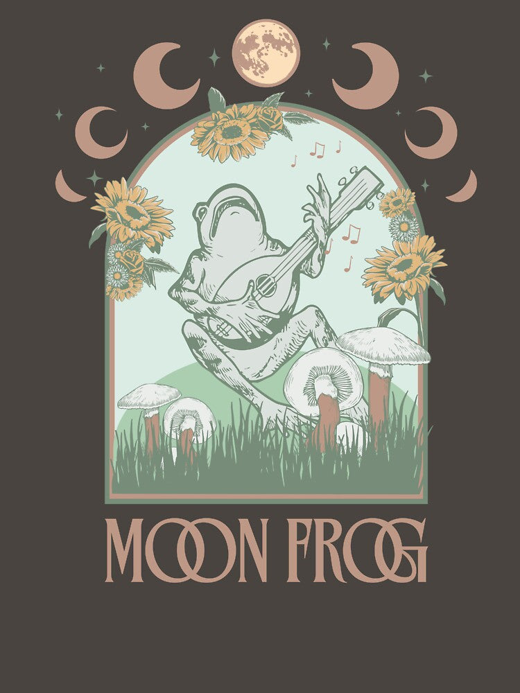 Moon Frog – Cottagecore Frog Playing Lute Shirt | Whimsigoth by Comfort-shirt Hoodie, Sweatshirt | BlankRebels.com (Image 3)