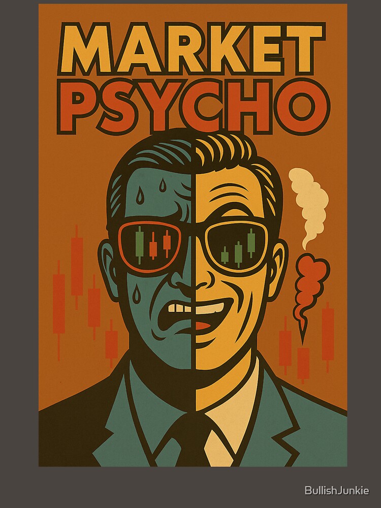 Market Psycho – Funny Retro Stock Trader Design by BullishJunkie T-Shirts, Hoodie, Sweatshirt | BlankRebels.com (Image 3)