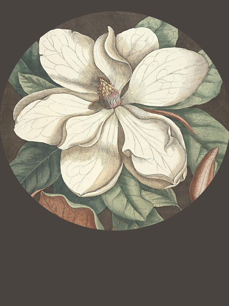 Vintage white magnolia, vintage botanical big flower. by LeAllureVintage T-Shirts, Hoodie, Sweatshirt (Image 3)