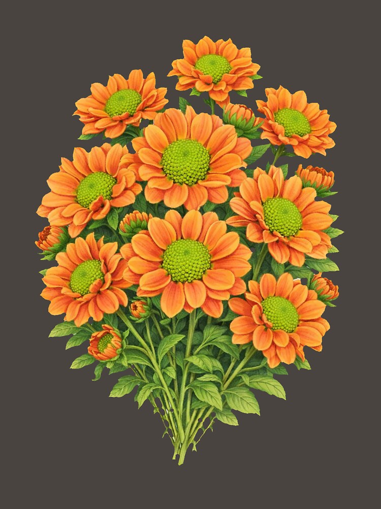 Orange Chrysanthemum by NatureFloralArts T-Shirts, Hoodie, Sweatshirt | BlankRebels.com (Image 3)