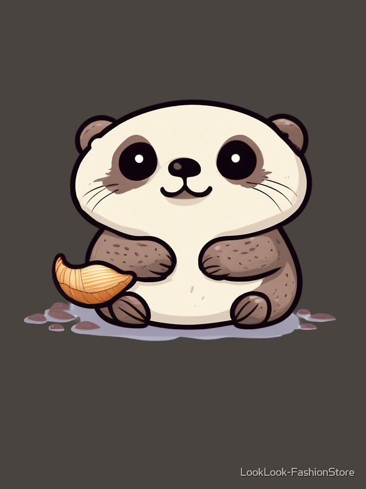 Chubby Otter Relaxing with a Seashell by LookLook-FashionStore T-Shirts, Hoodie, Sweatshirt | BlankRebels.com (Image 3)