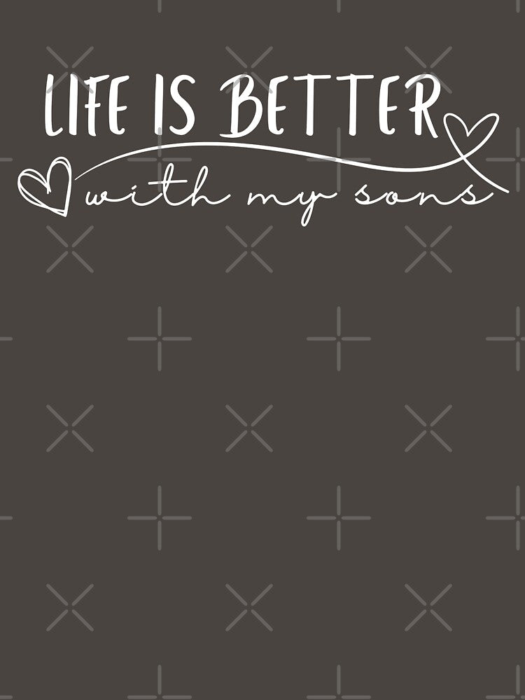 Life is Better with Sons Crewneck Sweatshirt, Mom of Boys Crewneck, Mom Gift, Mother's day gift, Family is... (Image 3)