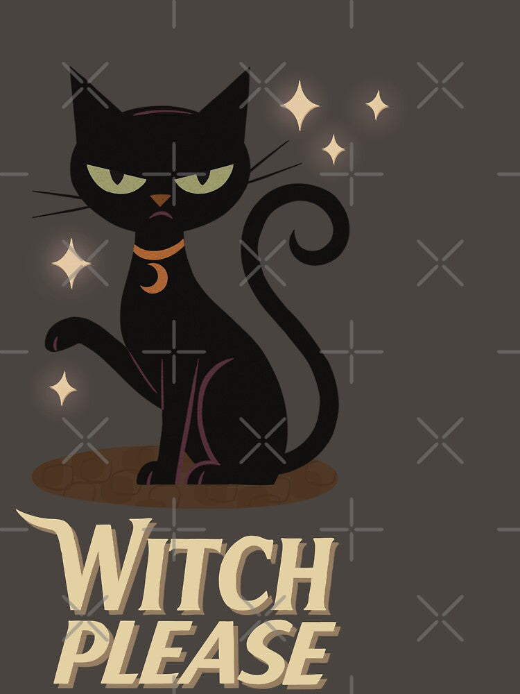Purranormal Sass - Retro Black Cat Halloween Art by OddlyEnoughArt T-Shirts, Hoodie, Sweatshirt | BlankRebels.com (Image 3)