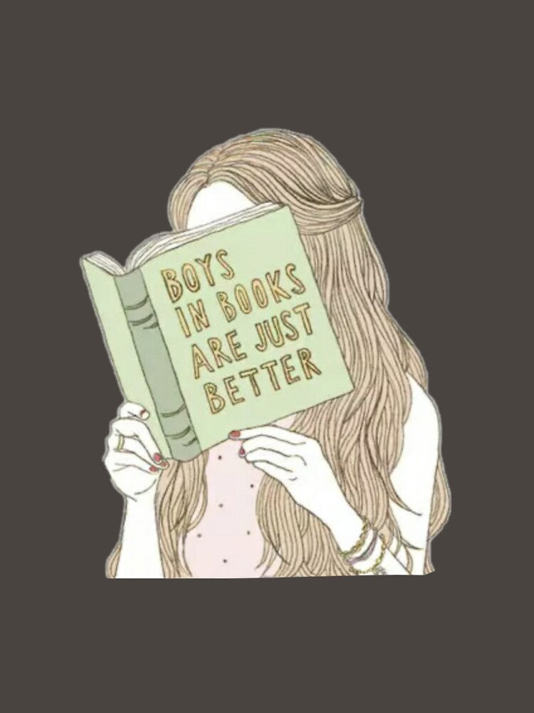 Boys in books are just better - Girl reading book by DuaaSiddiqui T-Shirts, Hoodie, Sweatshirt | BlankRebels.com (Image 3)