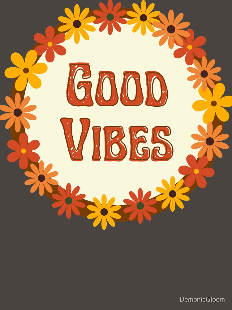 Good vibes hippie flowers grey by DemonicGloom T-Shirts, Hoodie, Sweatshirt | BlankRebels.com (Image 3)