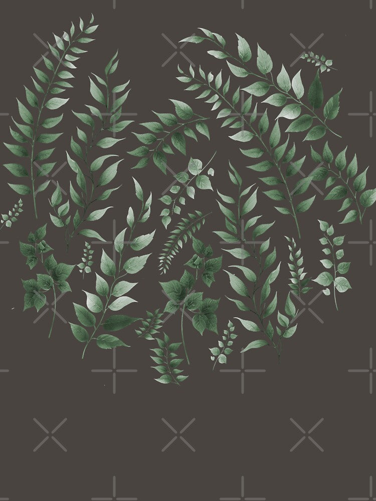 Greenery Botanical Print Muted Green by SilverPegasus T-Shirts, Hoodie, Sweatshirt | BlankRebels.com (Image 3)