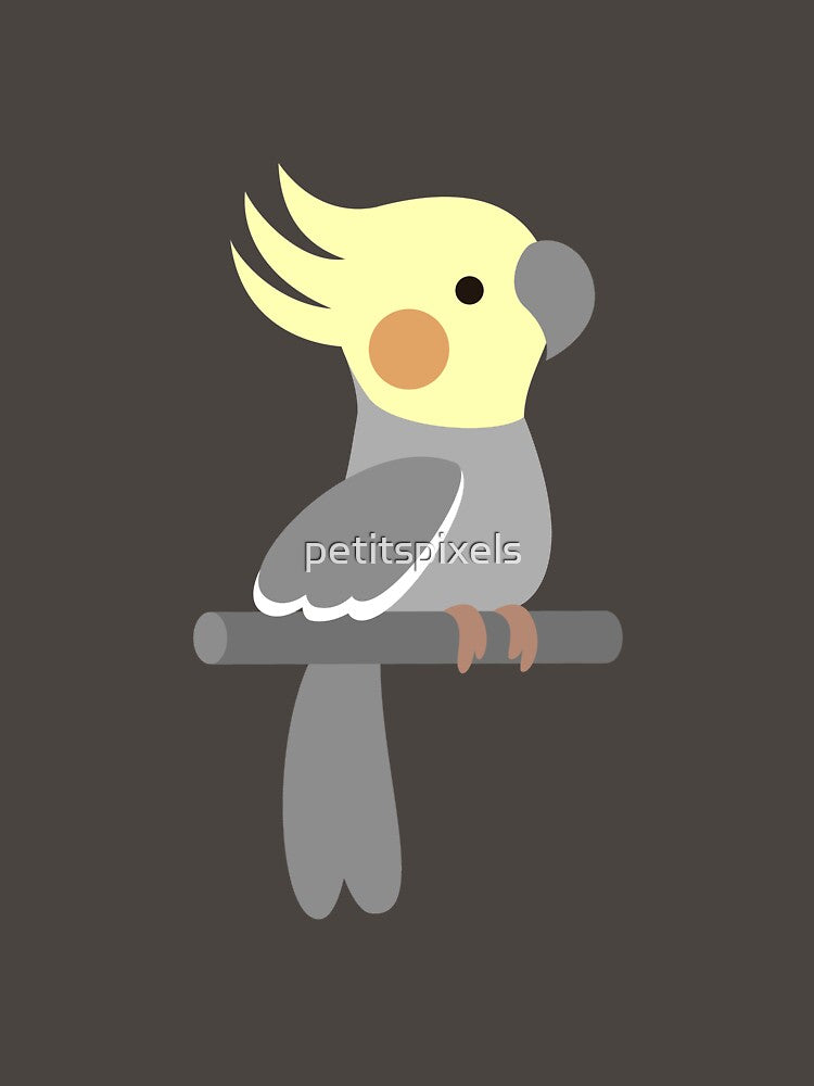 Cute cockatiel by Petits Pixels