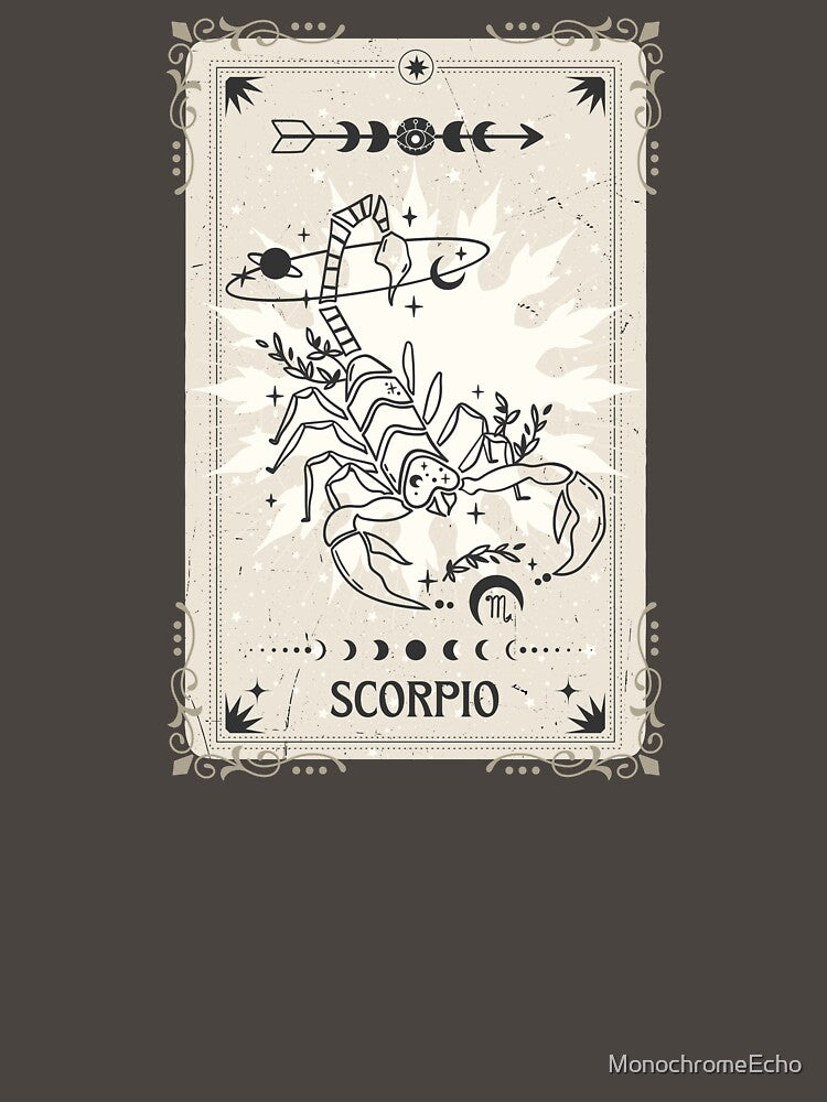 Tarot card Scorpio zodiac by MonochromeEcho T-Shirts, Hoodie, Sweatshirt | BlankRebels.com (Image 3)