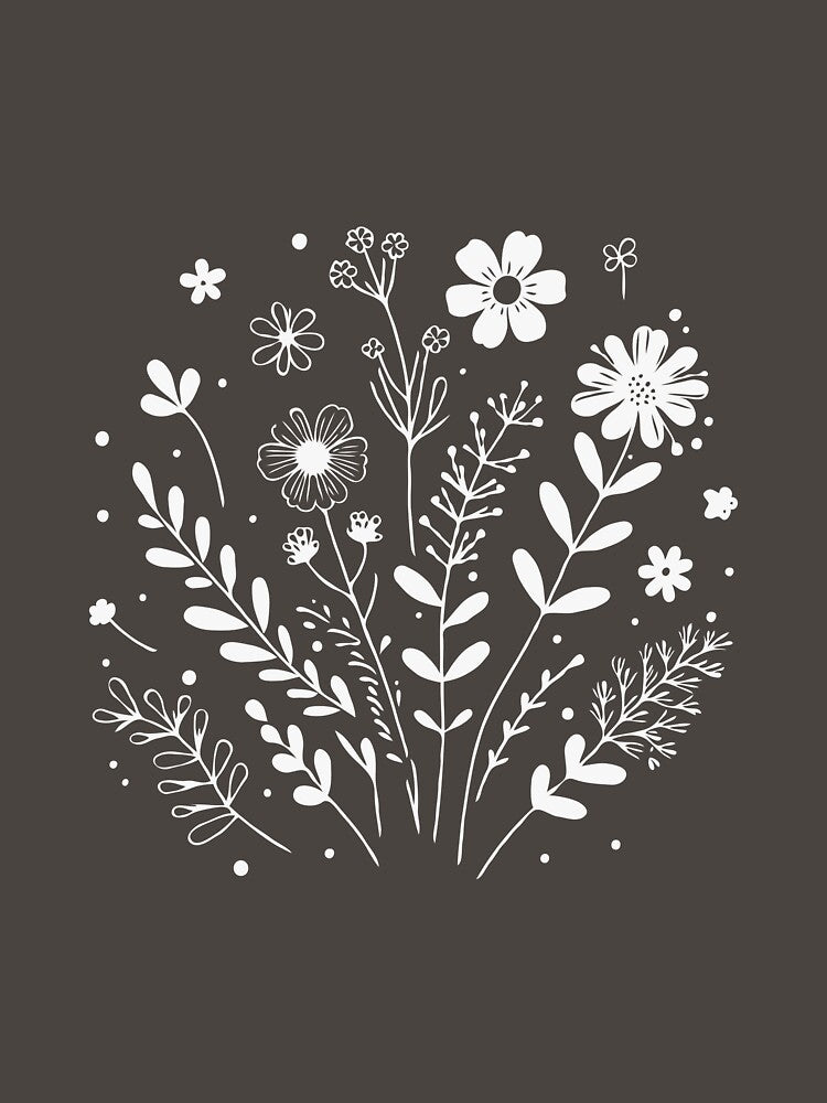 Aesthetic Floral T-Shirts, Gifts for Women, Flowers Crewneck Sweatshirt, Minimalist Tees, Floral Shirts for... (Image 3)