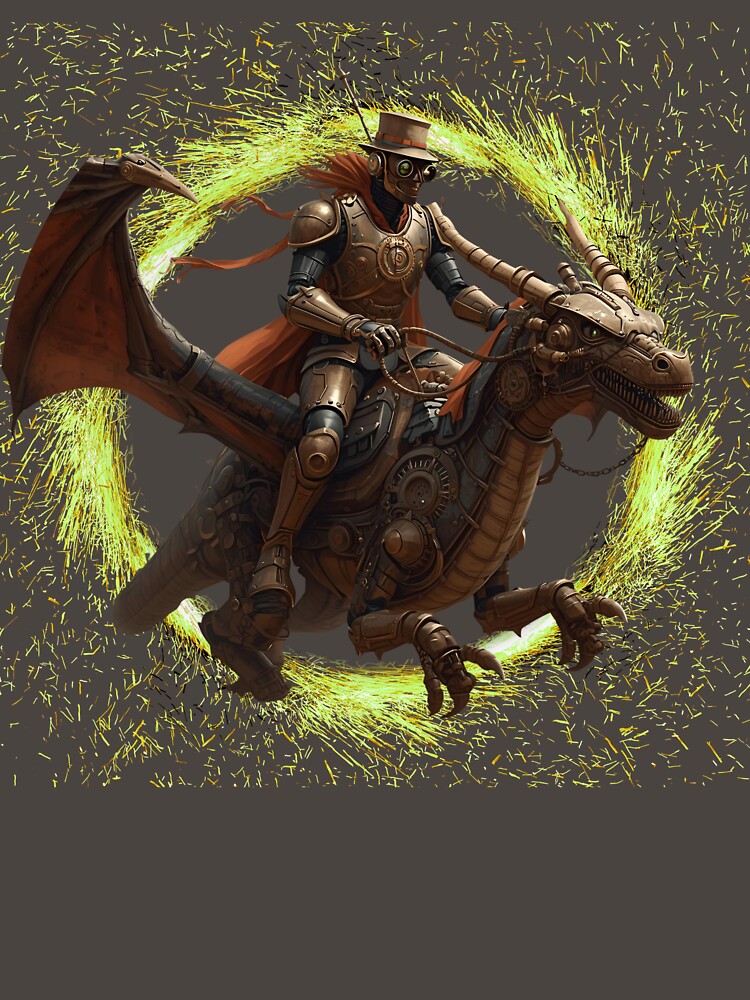 Traveling Cowboy sidekick dragon by BandGTees T-Shirts, Hoodie, Sweatshirt | BlankRebels.com (Image 3)