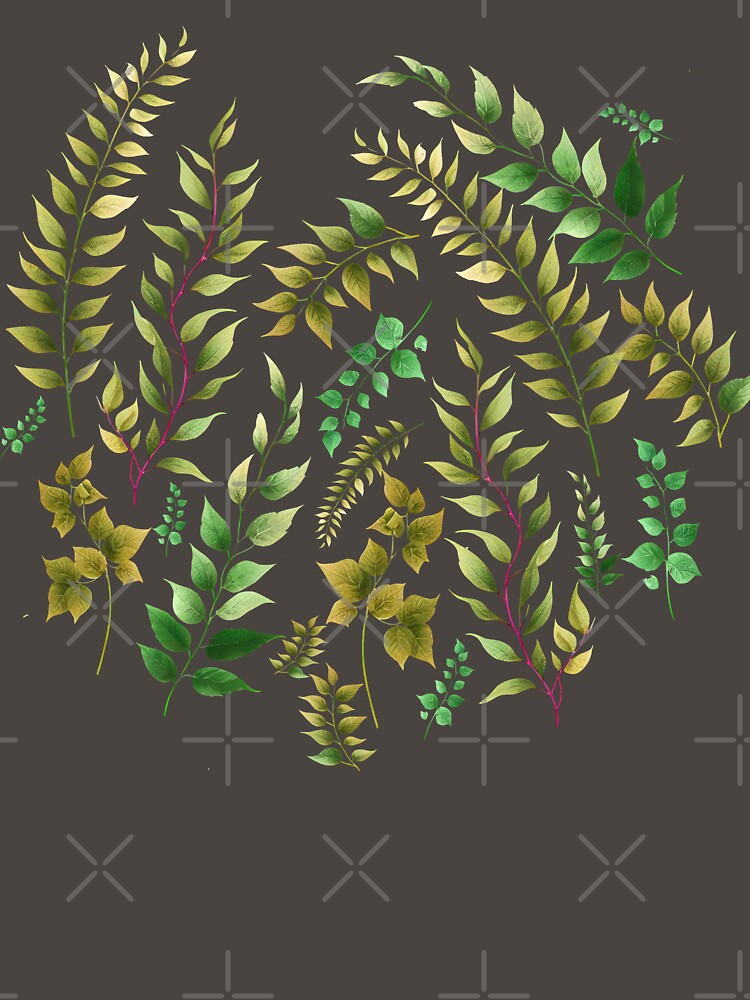 Greenery Botanical Print Sage Green by SilverPegasus T-Shirts, Hoodie, Sweatshirt | BlankRebels.com (Image 3)