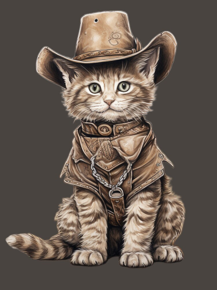 Cowboy Cat by whitecat23 T-Shirts, Hoodie, Sweatshirt | BlankRebels.com (Image 3)