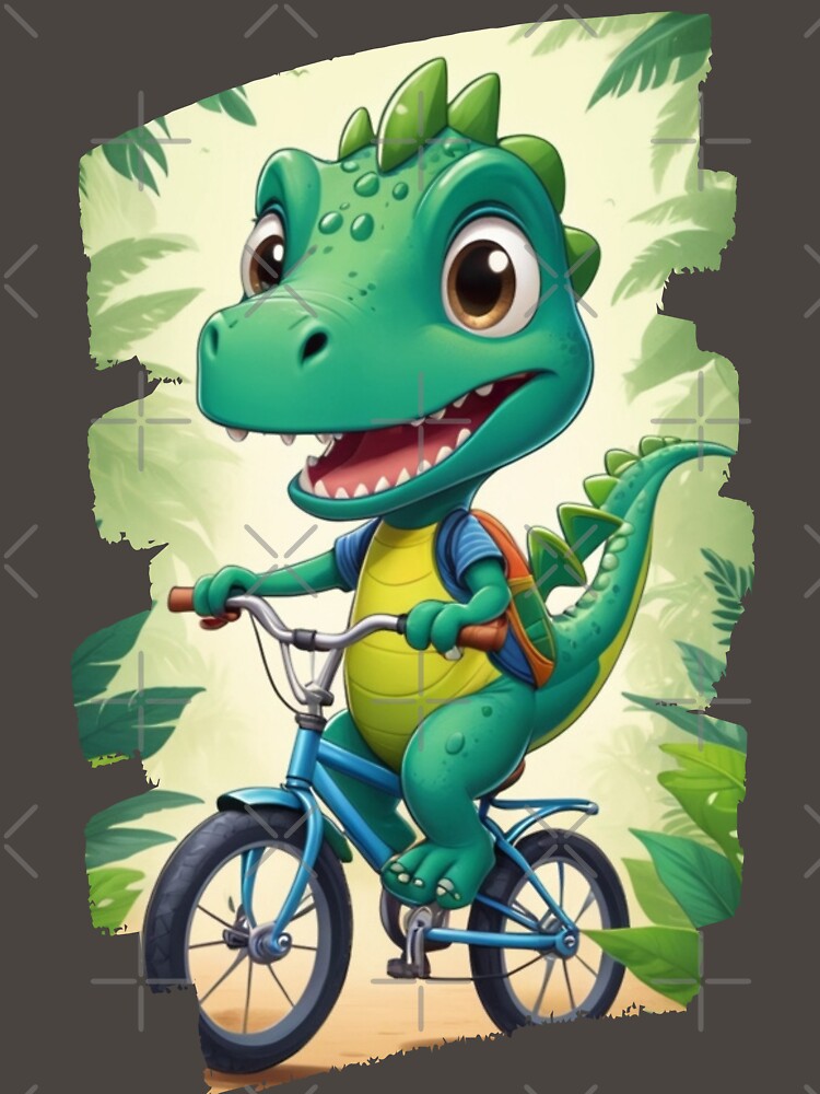 Dino on bike by KIDS-PRINTS T-Shirts, Hoodie, Sweatshirt | BlankRebels.com (Image 3)