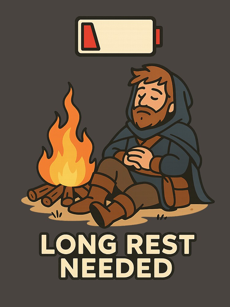 Long Rest Needed – Funny RPG Gamer Design by Neon Nightmare T-Shirts, Hoodie, Sweatshirt | BlankRebels.com (Image 3)