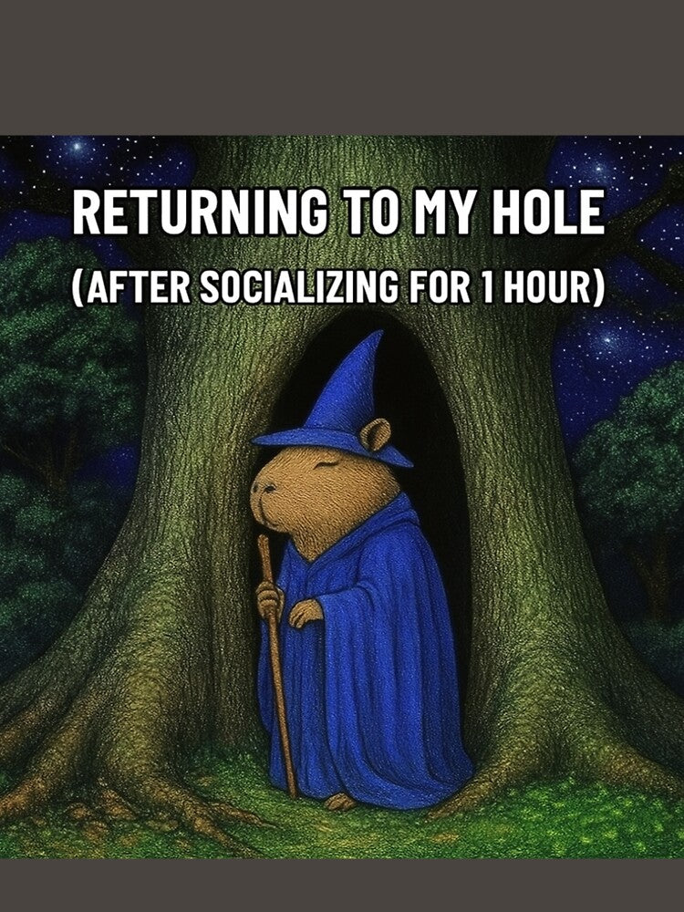 Capybara – “Returning to My Hole (After Socializing for 1 Hour)” by Capybarastore_77 T-Shirts, Hoodie, Sweatshirt (Image 3)